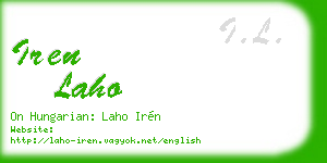iren laho business card